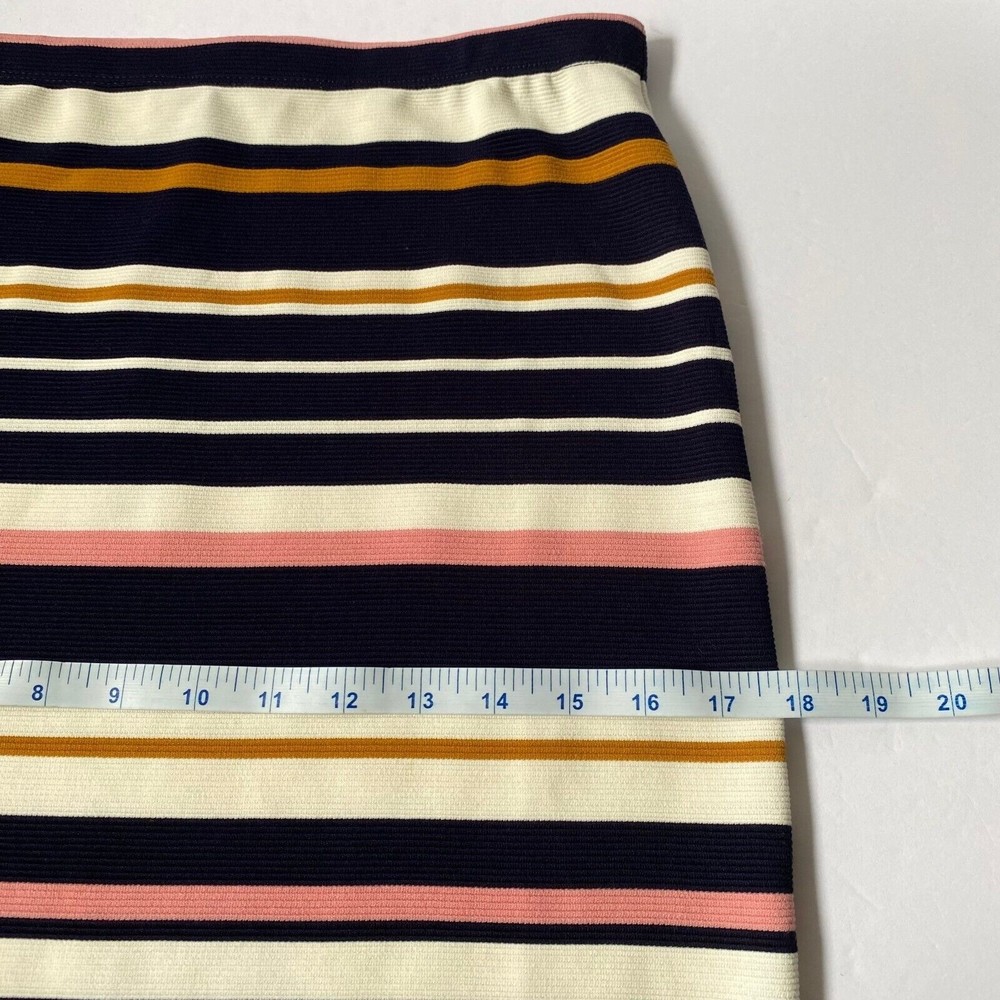 Max Studio Skirt Womens Small Multicolor Stripes NWT Stretch Career - Picture 9 of 11